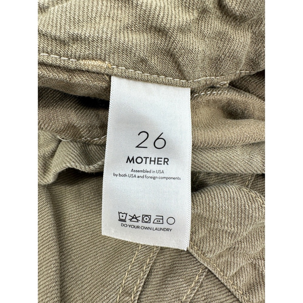 MOTHER The Chute Paperbag Shorts Olive Green High Waist Tie Belt Womens 26 - Picture 8 of 14